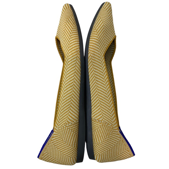Rothy’s RARE Gold Herringbone Pointed Flats - Picture 3 of 11